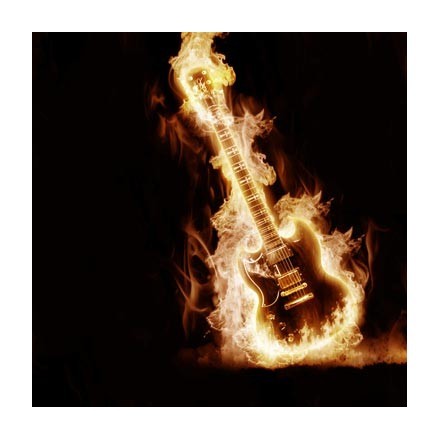 Ηλεκτρική κιθάρα στις φλόγες
