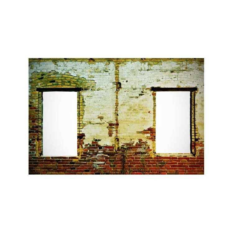  Παλιός τοίχος με δύο παράθυρα