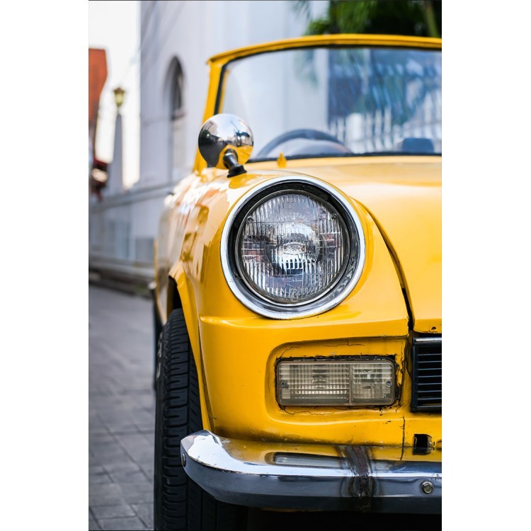  Κίτρινο ρετρό αμάξι