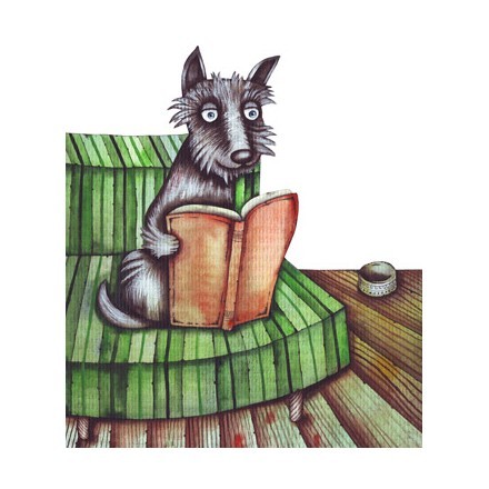 Σκύλος με βιβλίο