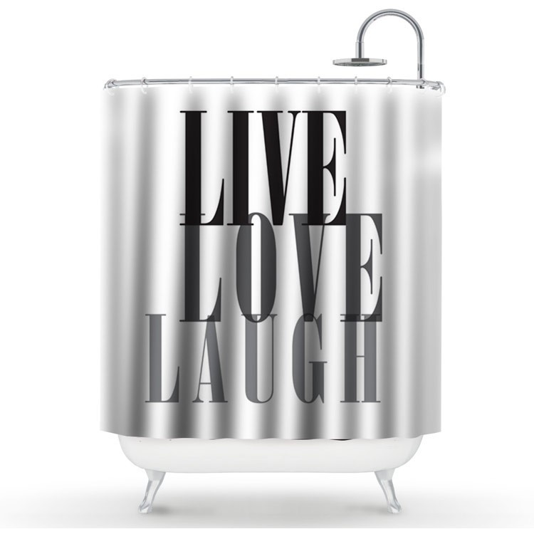 Κουρτίνα Μπάνιου Live, love, laugh