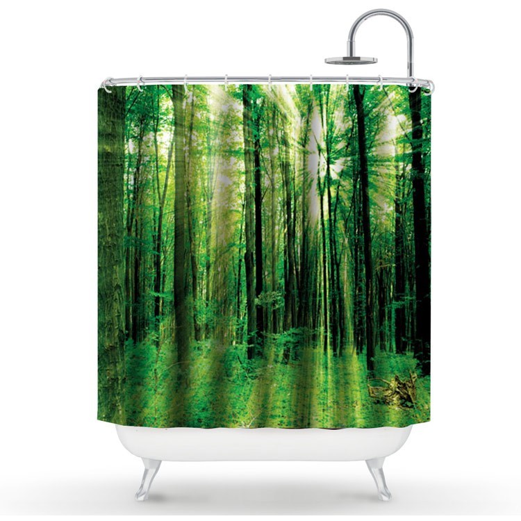 Κουρτίνα Μπάνιου Δέντρα του δάσους