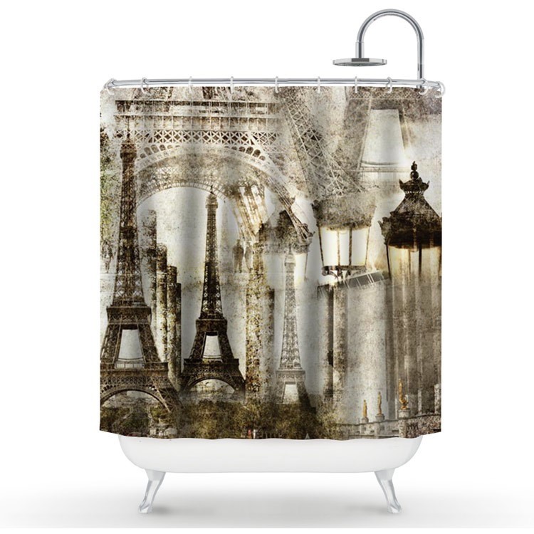 Κουρτίνα Μπάνιου Απεικόνιση του Παρισιού