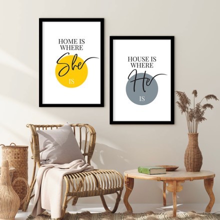 Home is... Gallery Wall σε Καμβά