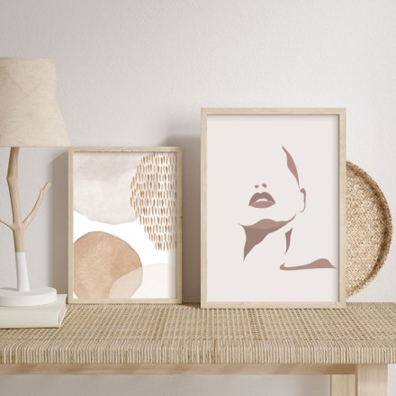 Beige impression Gallery Wall σε Καμβά