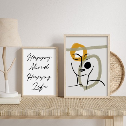 Happy Life Gallery Wall σε Καμβά