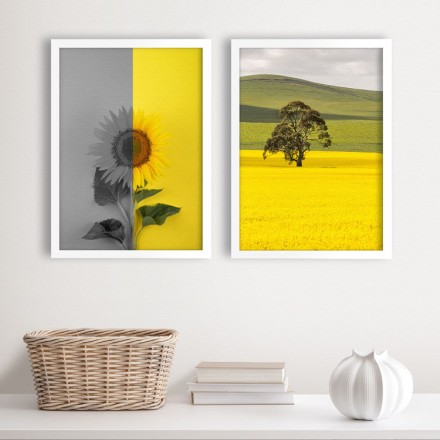 Κίτρινη φύση Gallery Wall σε Καμβά