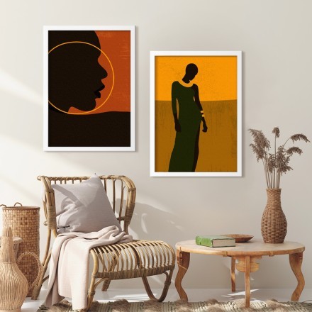 Σκιά κοπέλας Gallery Wall σε Καμβά