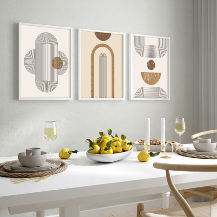 Ωοειδές σχήματα και καμάρες Gallery Wall σε Καμβά