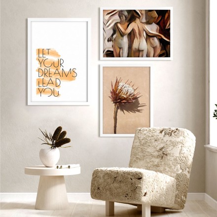 Αισθητικός συνδυασμός σχεδίων Gallery Wall σε Καμβά