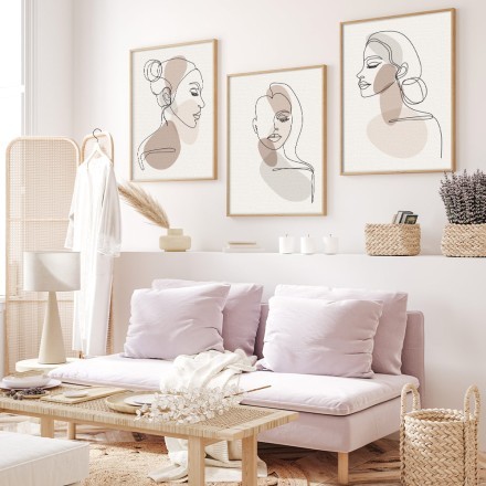 Κοπέλα με κοτσίδα Gallery Wall σε Καμβά