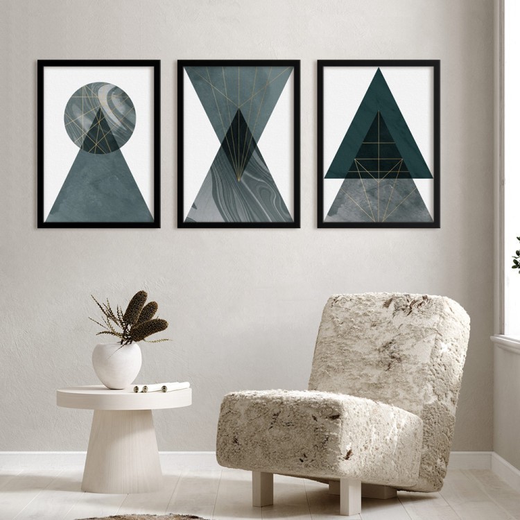 Gallery Wall σε Καμβά Dark triangles