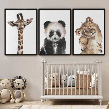 Baby Animals Gallery Wall σε Καμβά