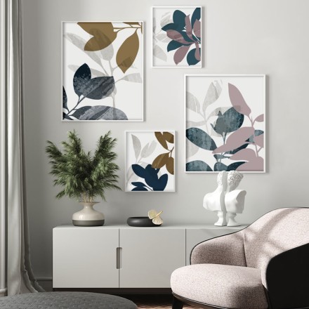 Floral art Gallery Wall σε Καμβά