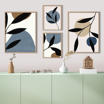 Φύλλα Ελιάς Gallery Wall σε Καμβά