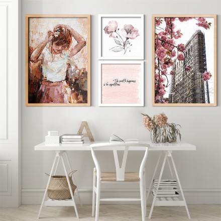 Ανοιξιάτικη σύνθεση Gallery Wall σε Καμβά