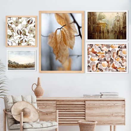 Φθινοπωρινή σύνθεση Gallery Wall σε Καμβά