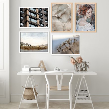 Αφηρημένα σχέδια Gallery Wall σε Καμβά