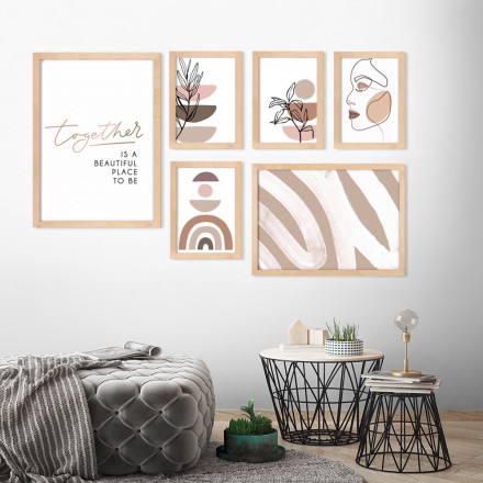 Πρόσωπο και κλαδιά φύλλων Gallery Wall σε Καμβά