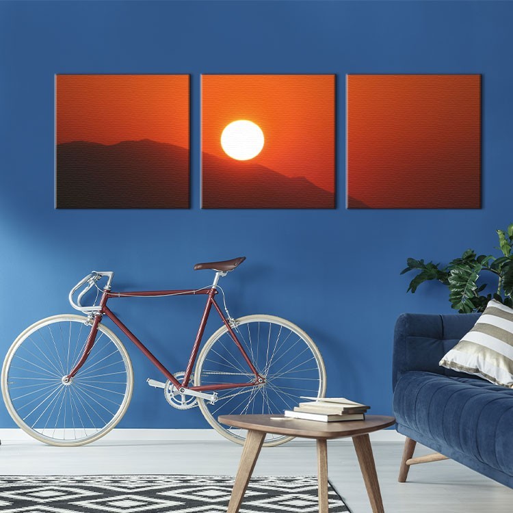 Multi Panel Πίνακας Ηλιοβασίλεμα στην Ελλάδα