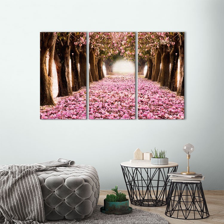 Multi Panel Πίνακας Ροζ δάσος