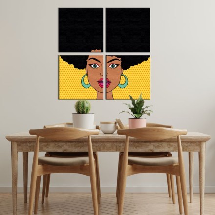 Άφρο Γυναίκα Multi Panel Πίνακας