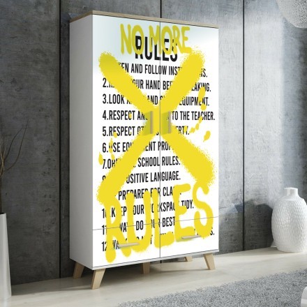 No Rules Αυτοκόλλητο Ντουλάπας