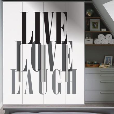 Live,Love,Laugh Αυτοκόλλητο Ντουλάπας