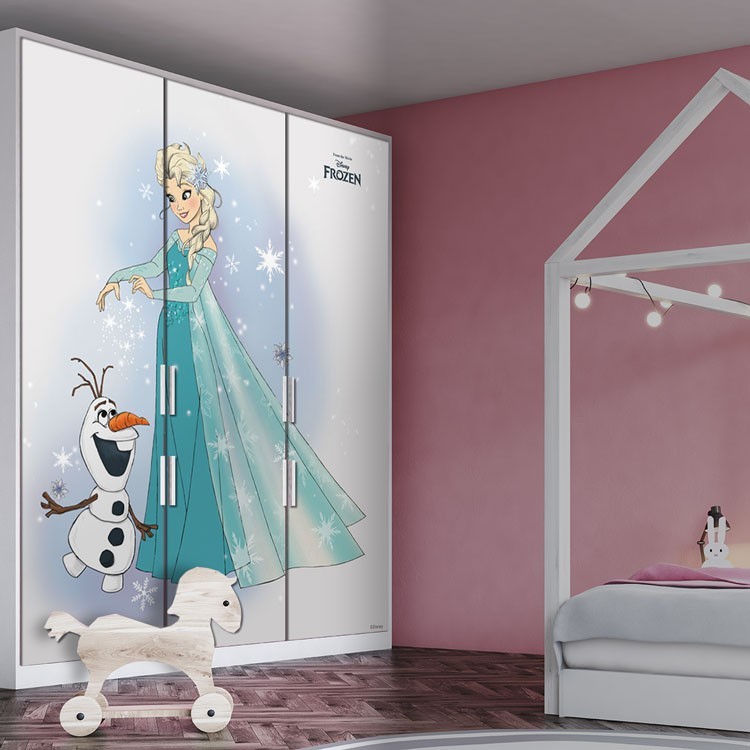 Αυτοκόλλητο Ντουλάπας Olaf & Elsa, Frozen