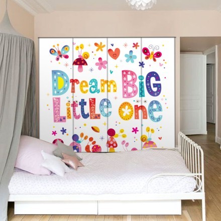 Dream Big Αυτοκόλλητο Ντουλάπας