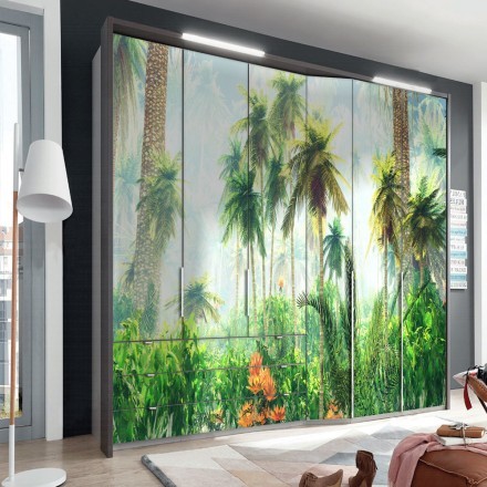 Tropic Jungle Αυτοκόλλητο Ντουλάπας