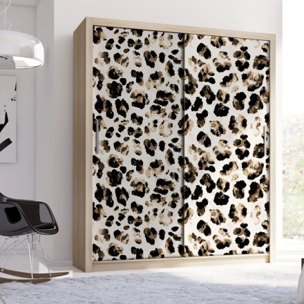 Leopard Print Αυτοκόλλητο Ντουλάπας