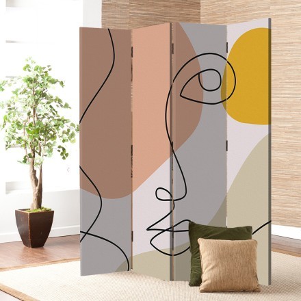 Abstract Line Face Παραβάν