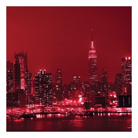 Νέα Υόρκη σε κόκκινο φόντο
