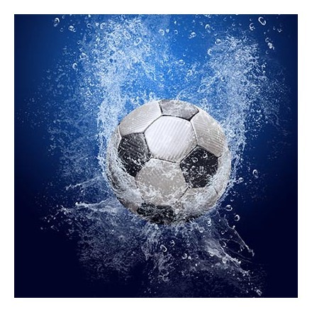 Σταγόνες νερού σε μπάλες ποδοσφαίρου