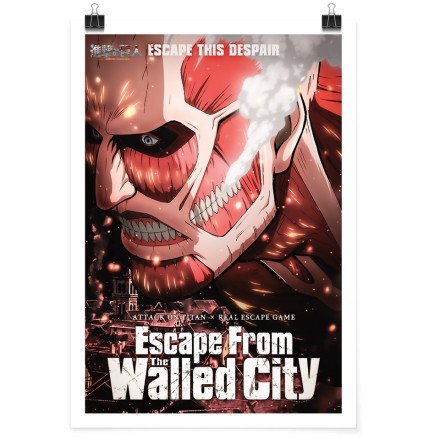 Escape from the walled city - Attack on Titan Πόστερ