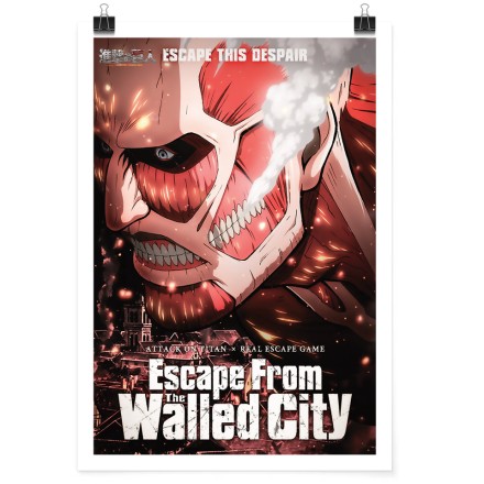 Escape from the walled city - Attack on Titan Πόστερ