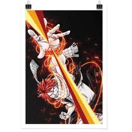 Natsu Dragneel exploding flame - Fairy Tail Πόστερ