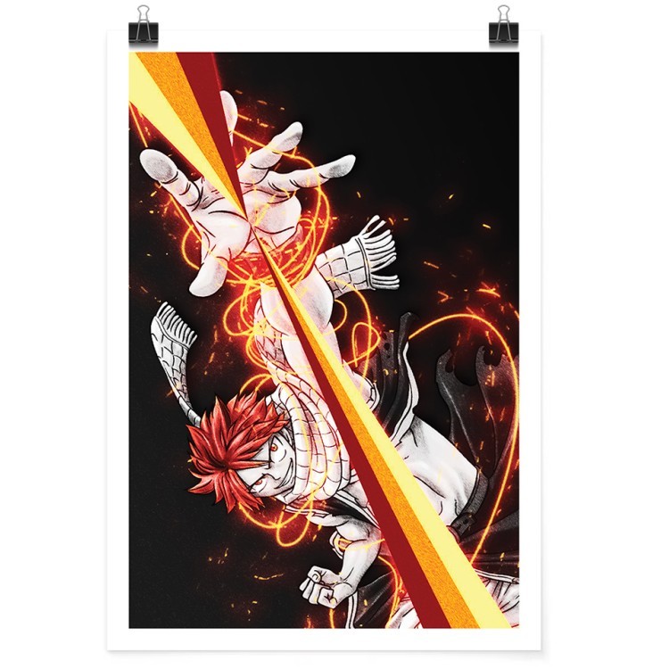 Πόστερ Natsu Dragneel exploding flame - Fairy Tail