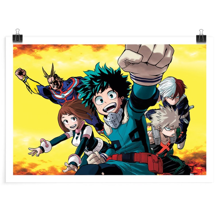 Πόστερ Izuku and his crew - My Hero Academia