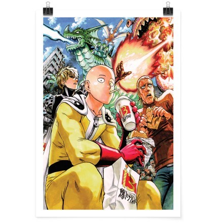 Saitama, Genos and King - One Punch Man Πόστερ