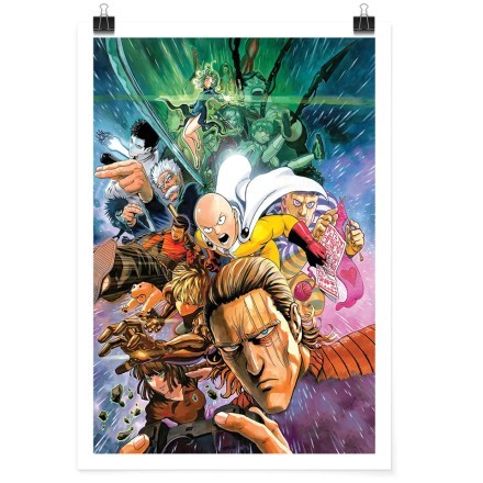 Saitama and the 5 heroes - One Punch man Πόστερ