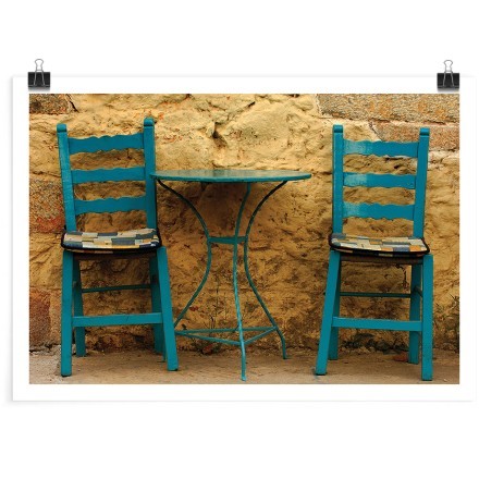Μπλε τραπεζάκι & καρέκλες