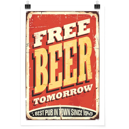 Free beer Πόστερ