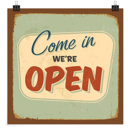 We're open! Πόστερ