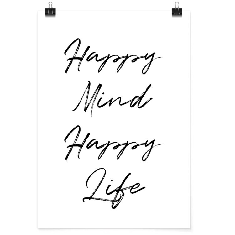 Πόστερ Χαρούμενο μυαλό, χαρούμενη ζωή