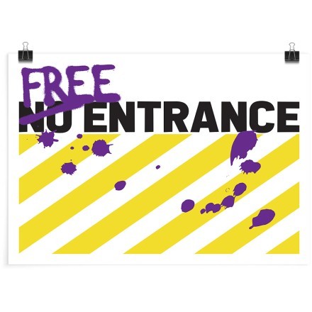 Free entrance Πόστερ