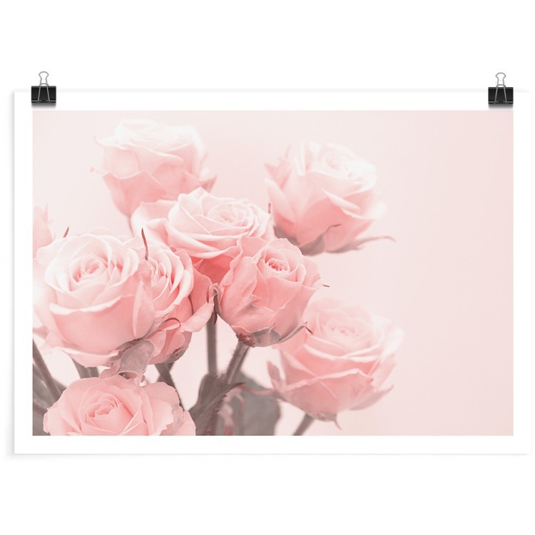 Πόστερ Μπουκέτο με ροζ τριαντάφυλλα