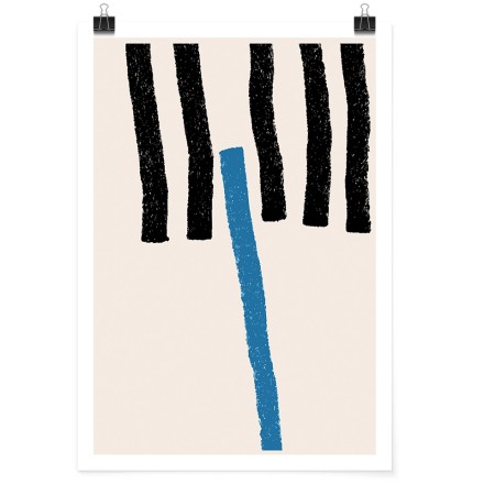 Blue & black lines Πόστερ