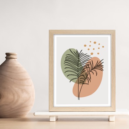 Painted shapes & leaves
